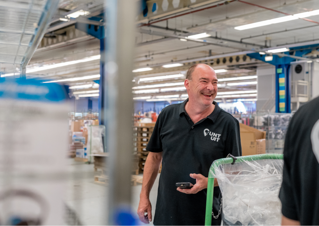 Een eerste indruk van het magazijn van Punt-uit